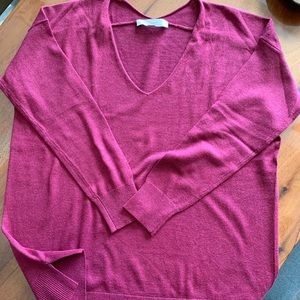 Wine colored soft sweater.